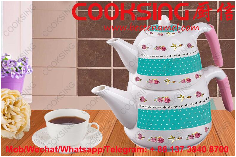 Porcelain Teapot + Porcelain Kettle