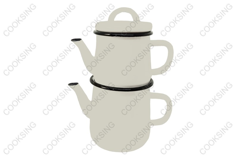 BK-1506D 0.6L/1.5L Enamel Teapot Kettle Set/Enamel Teapot Set/Enamel Kettle Set/Teapot Kettle Set/Teapot Set/Kettle Set