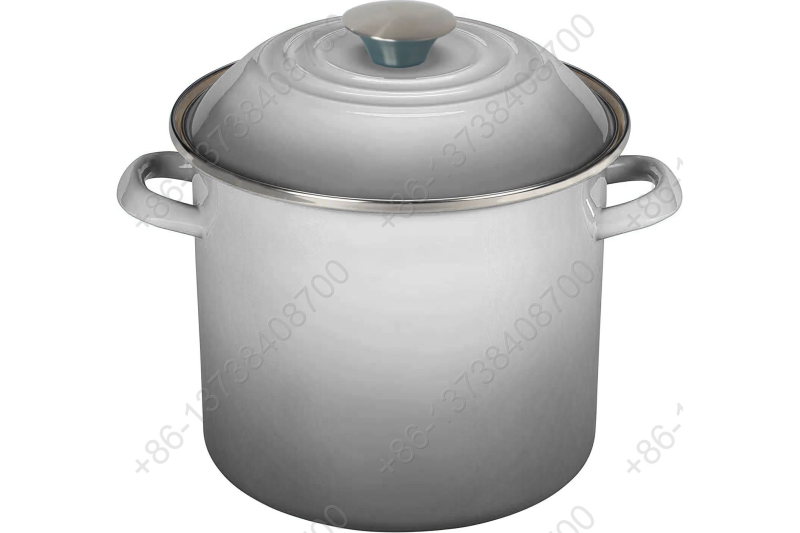 0.8mm Enamel Imitation Cast Iron Stock Pot High Pot Cookware Pot With Holly Handles