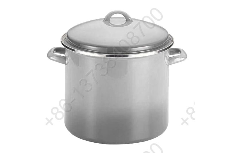 0.8mm Enamel High Stock Cookware Pot With Enamel Cover And Holly Handle