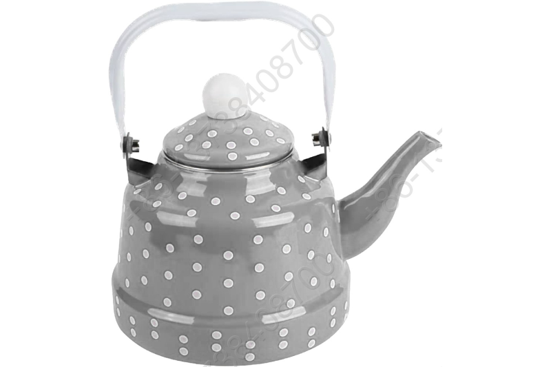 1.1L/1.7L/2.5L/3.3L/4.2L Colorful Enamel Kettle With Metal Handle And Dot Decals