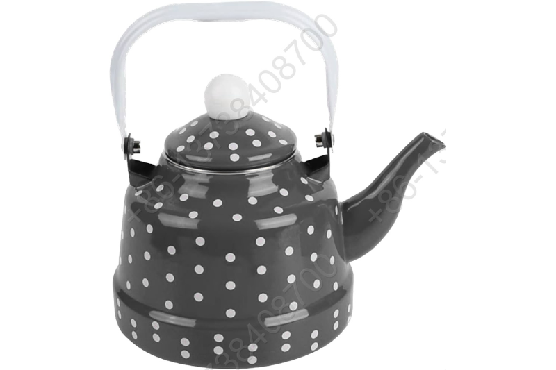 1.1L/1.7L/2.5L/3.3L/4.2L Colorful Enamel Kettle With Metal Handle And Dot Decals