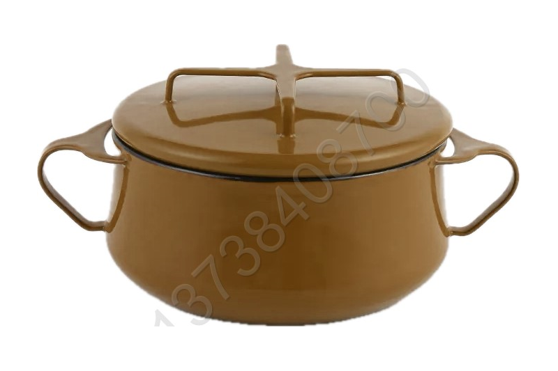 20cm/24cm European Style Colorful Enamel Coated Cookware Pot With Enamel Cover And Enamel Handles