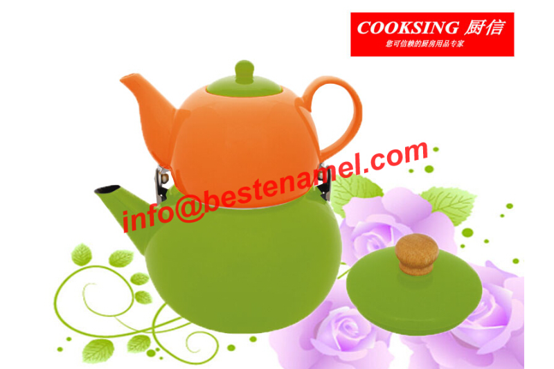 BK-807TD Porcelain Enamel Teapot｜Teapot Kettle Set｜Porcelain Enamel Kettle｜Teapot Kettle Set｜Enamel Kettle Set｜Enamel Kettle