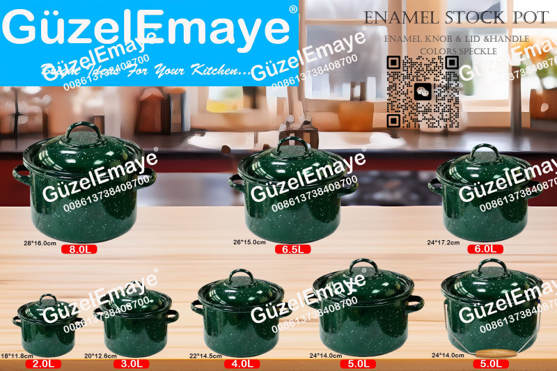 New Style Enamelware18/20/22/24/24/26/28cm Enamel Casserole Pot Stock Pot Russia Enamel Pot 2.0L,3.0L,4.0L,5.0L,6.0L,6.5L,8.0L