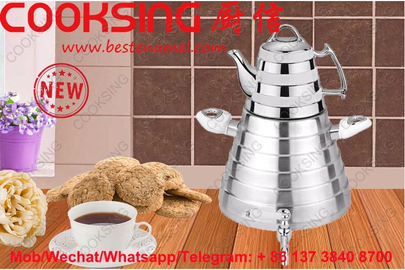 0.75L Porcelain Teapot +5.0L Stainless Samovar
