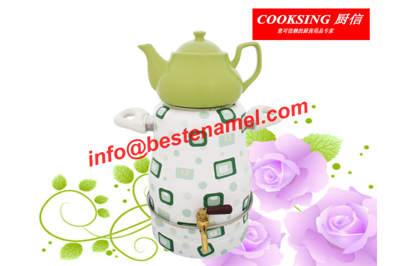 BK-906N Enamel Samovar｜Porcelain Enamel Samovar｜Samovar｜Porcelain Samovar｜Samovar Set｜Enamel Samovar Set