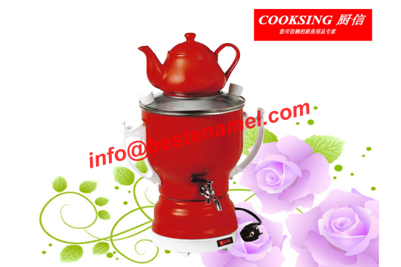 BK-900 Enamel Electric Samovar｜Enamel Samovar｜Porcelain Enamel Samovar｜Porcelain Samovar｜Samovar Set｜Enamel Samovar Set