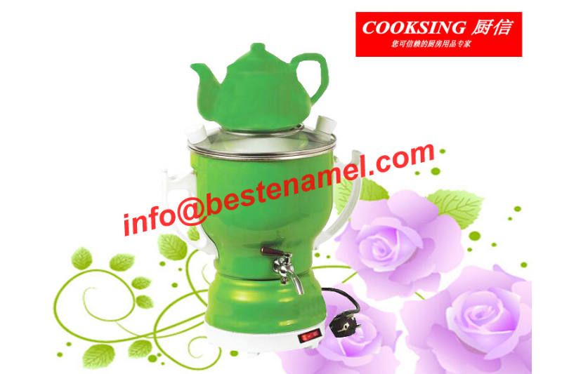 BK-900 Enamel Electric Samovar｜Enamel Samovar｜Porcelain Enamel Samovar｜Porcelain Samovar｜Samovar Set｜Enamel Samovar Set