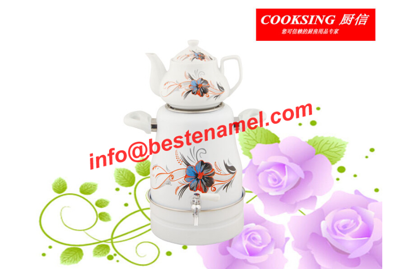 BK-906 Enamel Samovar｜Porcelain Enamel Samovar｜Samovar｜Porcelain Samovar｜Samovar Set｜Enamel Samovar Set