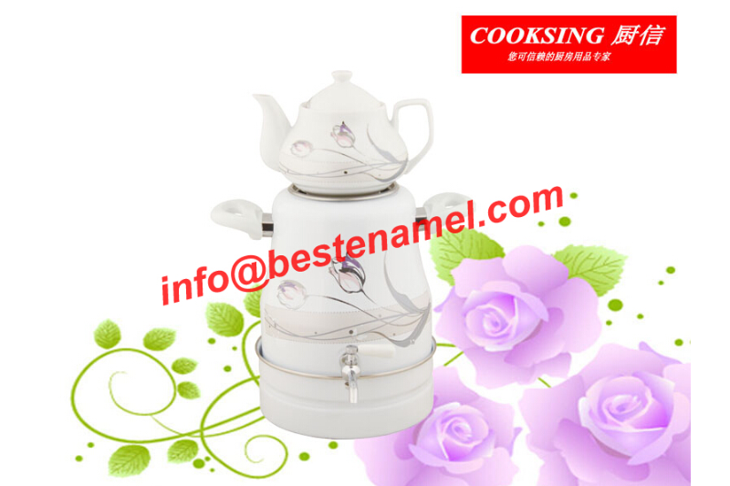 BK-906 Enamel Samovar｜Porcelain Enamel Samovar｜Samovar｜Porcelain Samovar｜Samovar Set｜Enamel Samovar Set