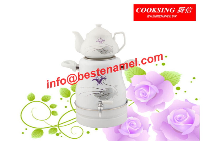 BK-906 Enamel Samovar｜Porcelain Enamel Samovar｜Samovar｜Porcelain Samovar｜Samovar Set｜Enamel Samovar Set