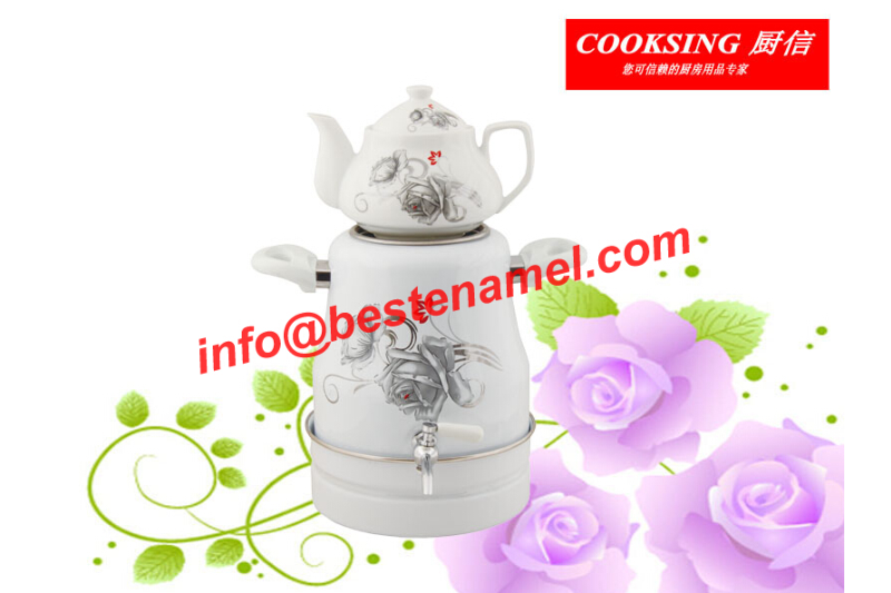 BK-906 Enamel Samovar｜Porcelain Enamel Samovar｜Samovar｜Porcelain Samovar｜Samovar Set｜Enamel Samovar Set