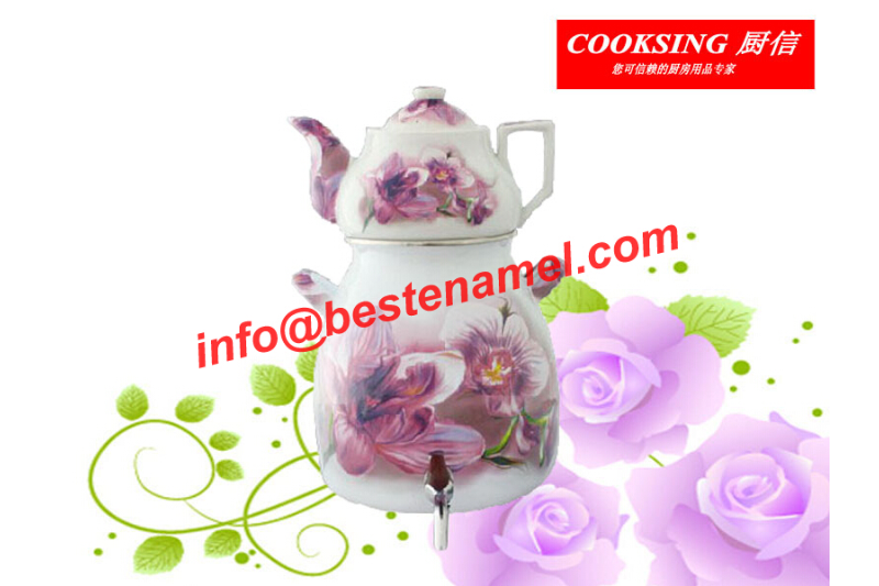 BK-905 Enamel Samovar｜Porcelain Enamel Samovar｜Samovar｜Porcelain Samovar｜Samovar Set｜Enamel Samovar Set