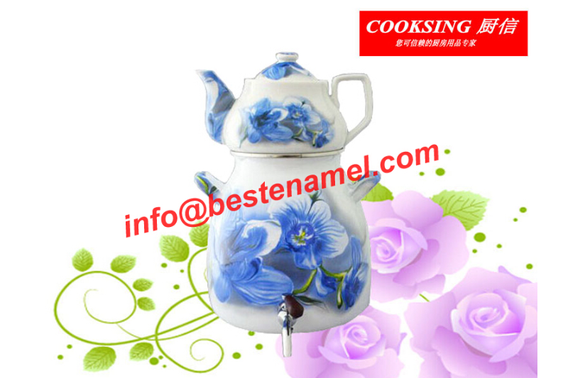 BK-905 Enamel Samovar｜Porcelain Enamel Samovar｜Samovar｜Porcelain Samovar｜Samovar Set｜Enamel Samovar Set