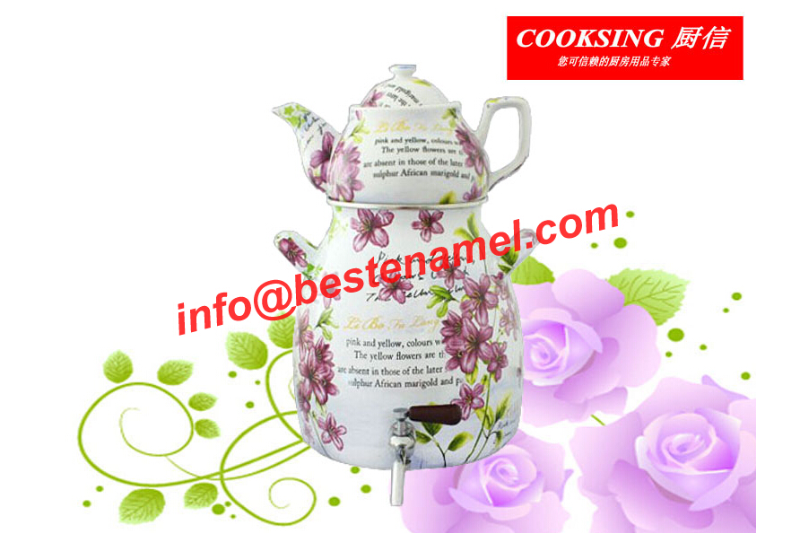 BK-905 Enamel Samovar｜Porcelain Enamel Samovar｜Samovar｜Porcelain Samovar｜Samovar Set｜Enamel Samovar Set