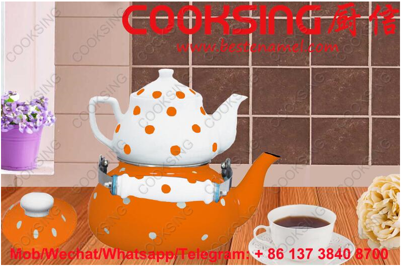 BK-807ED Porcelain Enamel Teapot Kettle
