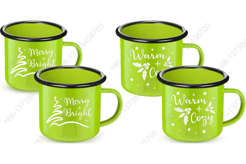 Festival Promotional Enamel Mug Enamel Tea Cups Christmas Gift Seasonal Holiday Christmas Mug
