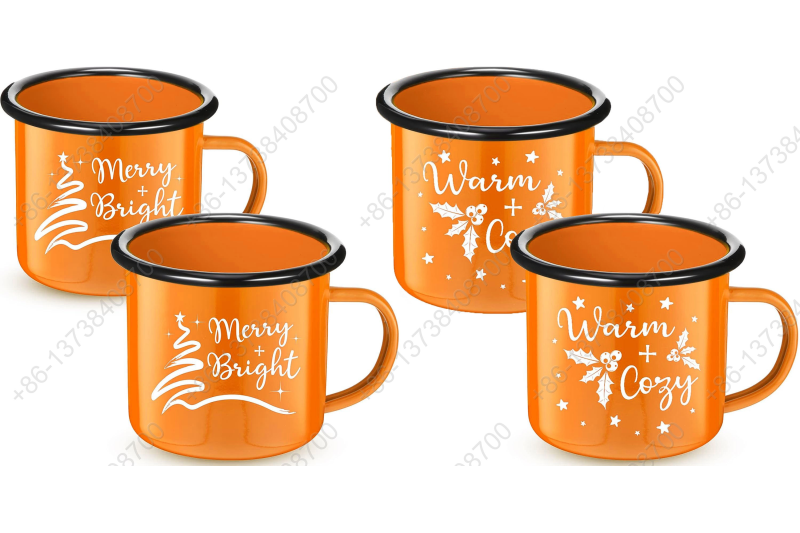 Festival Promotional Enamel Mug Enamel Tea Cups Christmas Gift Seasonal Holiday Christmas Mug