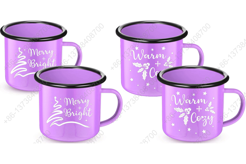 Festival Promotional Enamel Mug Enamel Tea Cups Christmas Gift Seasonal Holiday Christmas Mug
