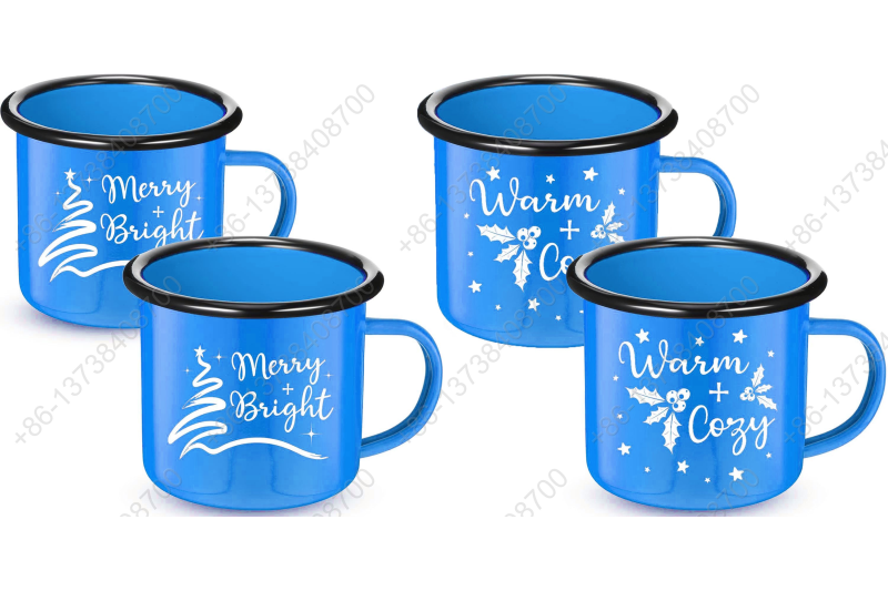 Festival Promotional Enamel Mug Enamel Tea Cups Christmas Gift Seasonal Holiday Christmas Mug