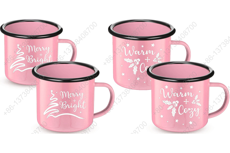 Festival Promotional Enamel Mug Enamel Tea Cups Christmas Gift Seasonal Holiday Christmas Mug