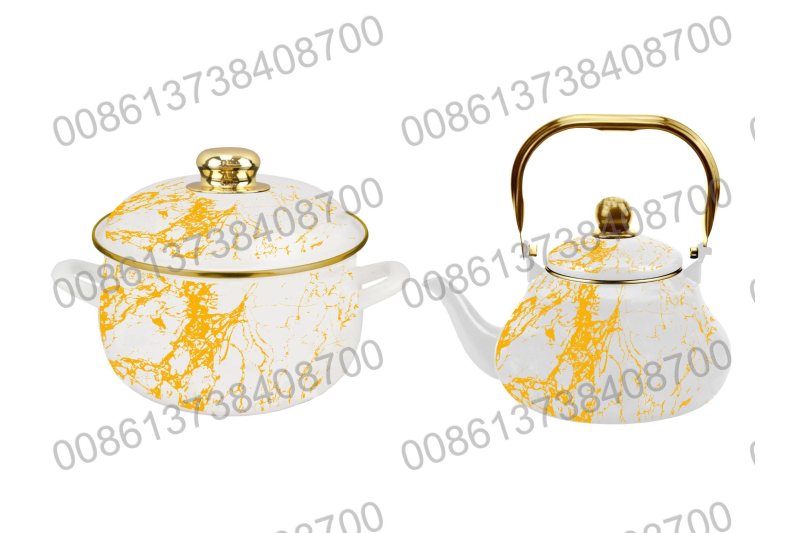 18CM/20CM/22CM/24CM/26CM Enamel Casserole Cookware Pot & 1.5L/2.0L/2.5L Enamel Teapot Kettle