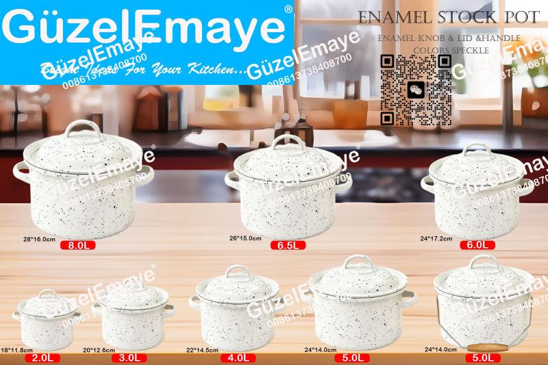 New Style Enamelware18/20/22/24/24/26/28cm Enamel Casserole Pot Stock Pot Russia Enamel Pot 2.0L,3.0L,4.0L,5.0L,6.0L,6.5L,8.0L